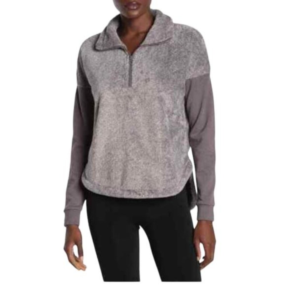 Zella Pathway Sweater Sweatshirt Top Gray Sz S Cozy Soft Pullover NWT